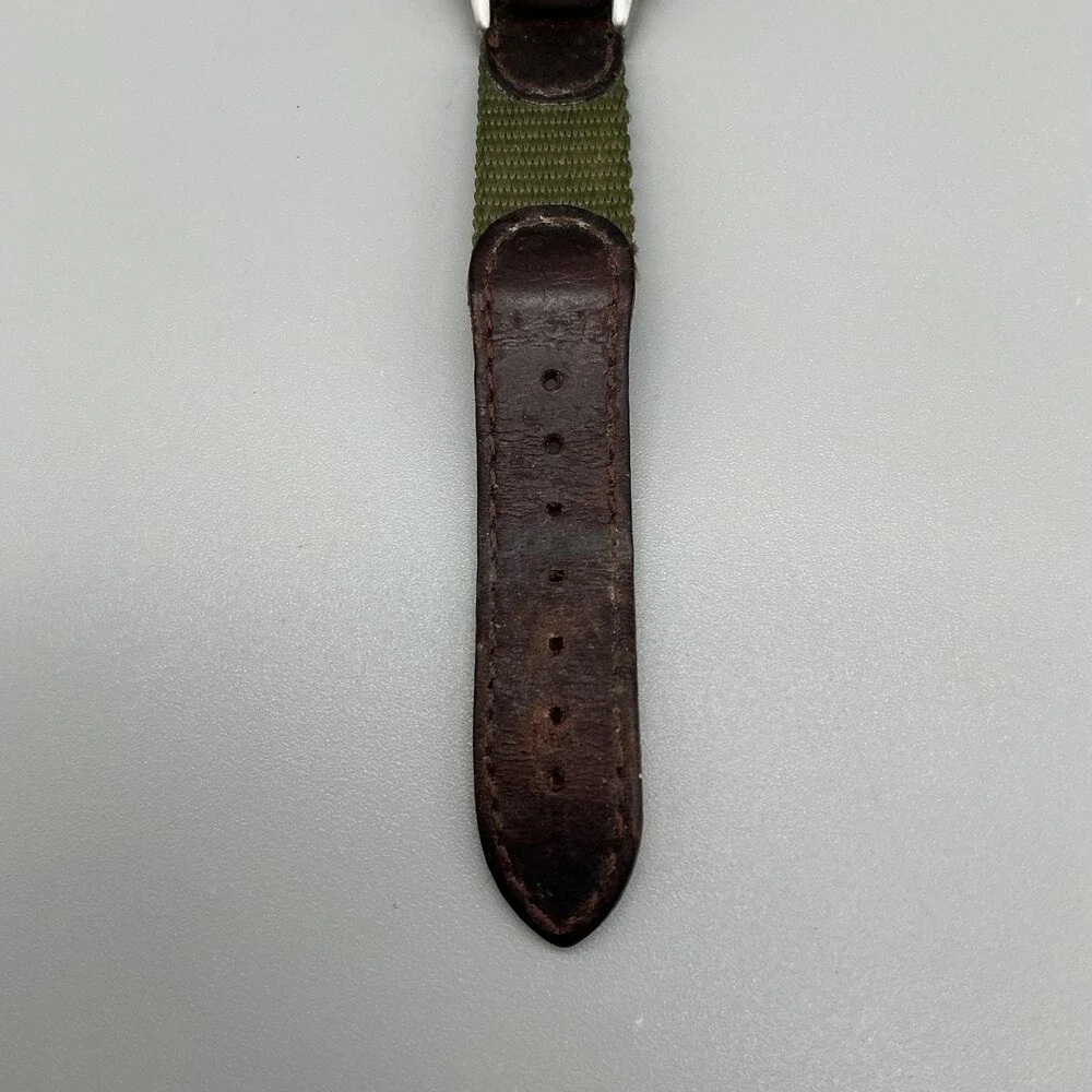 Wenger SMT Design Womens Watch 28mm Green Leather Nylon Day Date New Battery
